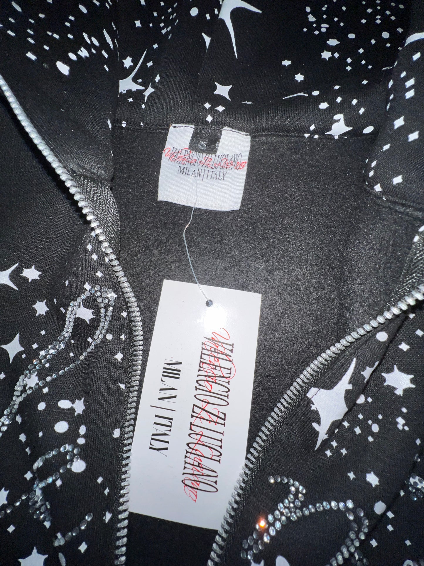 FALLING STARS FULL ZIP UP (Black)