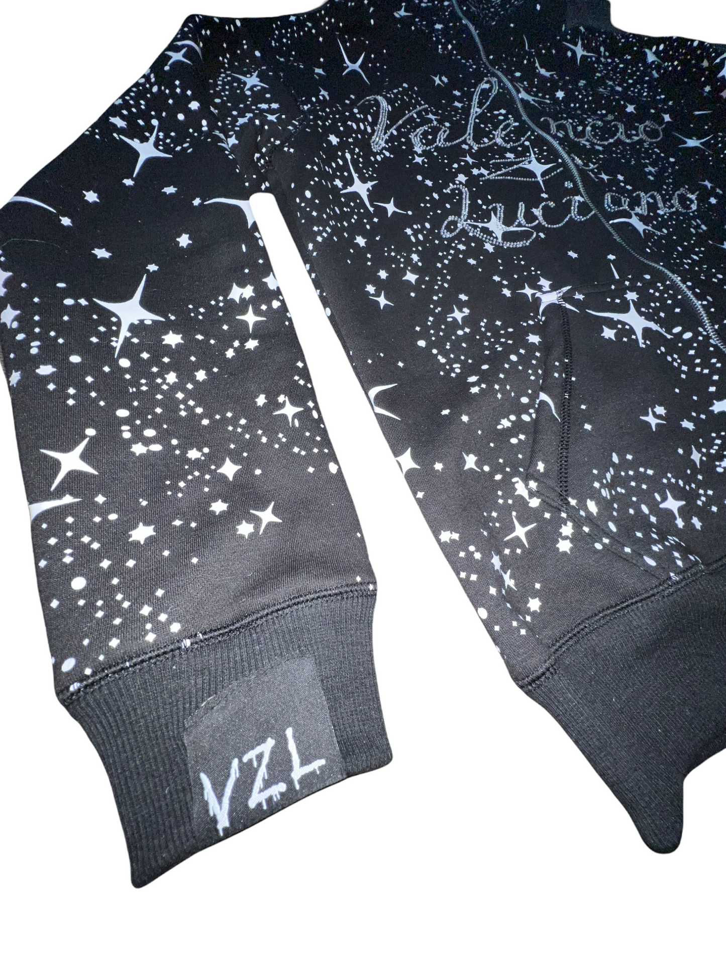 FALLING STARS FULL ZIP UP (Black)